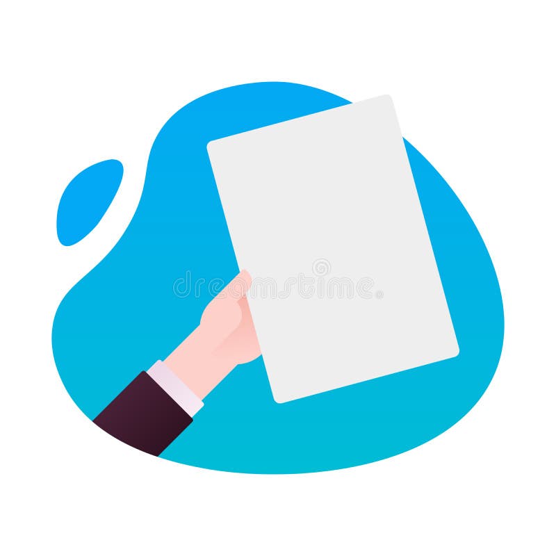 De holdingsdocument van de bedrijfsmensenhand vectorillustratie van het model de lege malplaatje, lege het bladlijst van a4 zonde stock illustratie De holdingsdocument van de bedrijfsmensenhand vectorillustratie van het model de lege malplaatje, lege het bladlijst van a4 zonde stock illustratie