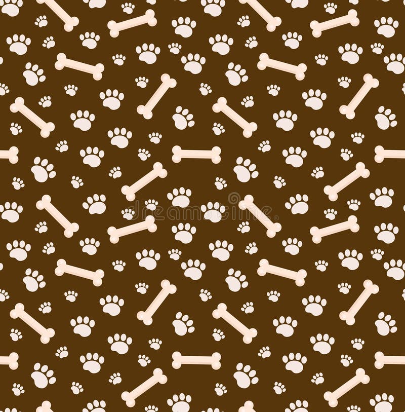De hond beent naadloos patroon uit Been en sporen van de herhaalde textuur van puppypoten Eindeloze achtergrond van een hond Vect stock illustratie De hond beent naadloos patroon uit Been en sporen van de herhaalde textuur van puppypoten Eindeloze achtergrond van een hond Vect stock illustratie