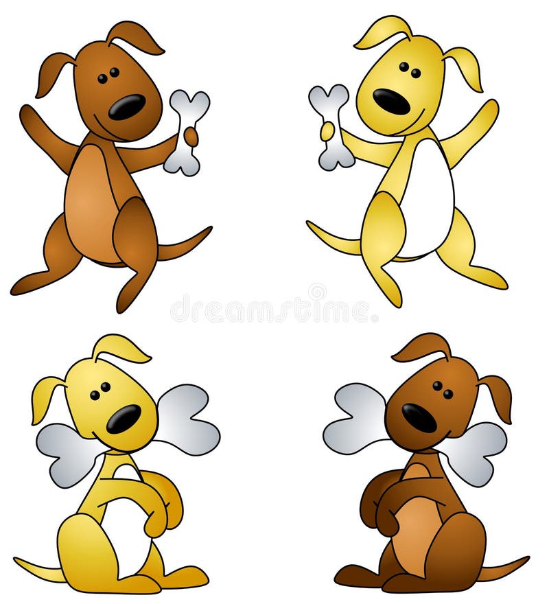 De Hond van het beeldverhaal met Been royalty-vrije illustratie De Hond van het beeldverhaal met Been royalty-vrije illustratie