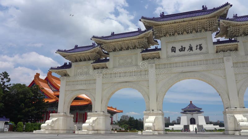 De hoofdingang van de Nationale Democratie Memorial Hall van Taiwan