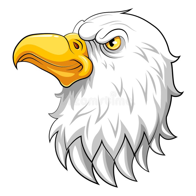 De hoofdmascotte van Eagle op een witte achtergrond royalty-vrije illustratie De hoofdmascotte van Eagle op een witte achtergrond royalty-vrije illustratie