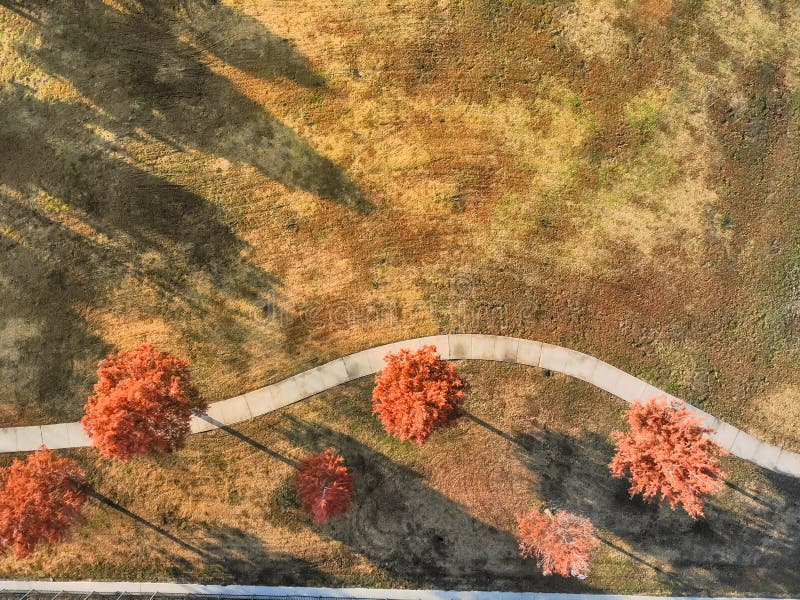 De hoogste mening gebogen weg met de kleurrijke herfst gaat dichtbij Dallas, Texas weg stock afbeelding De hoogste mening gebogen weg met de kleurrijke herfst gaat dichtbij Dallas, Texas weg stock afbeelding