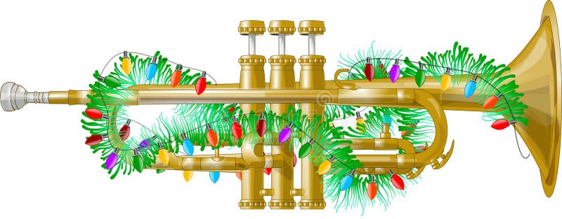De Hoorn van Kerstmis stock illustratie De Hoorn van Kerstmis stock illustratie