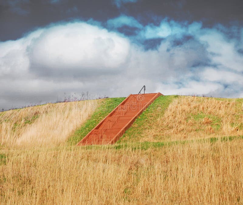 De hopen van Cahokia royalty-vrije stock afbeeldingen De hopen van Cahokia royalty-vrije stock afbeeldingen