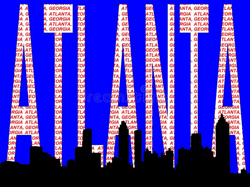 De horizon van Atlanta vector illustratie De horizon van Atlanta vector illustratie