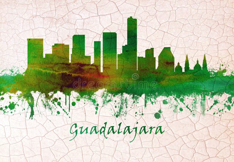 De horizon van Guadalajara Mexico stock illustratie De horizon van Guadalajara Mexico stock illustratie
