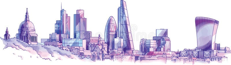 De horizon van Londen royalty-vrije illustratie De horizon van Londen royalty-vrije illustratie