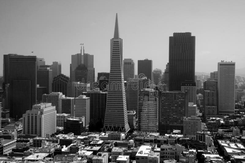 De horizon van San Francisco stock afbeelding De horizon van San Francisco stock afbeelding