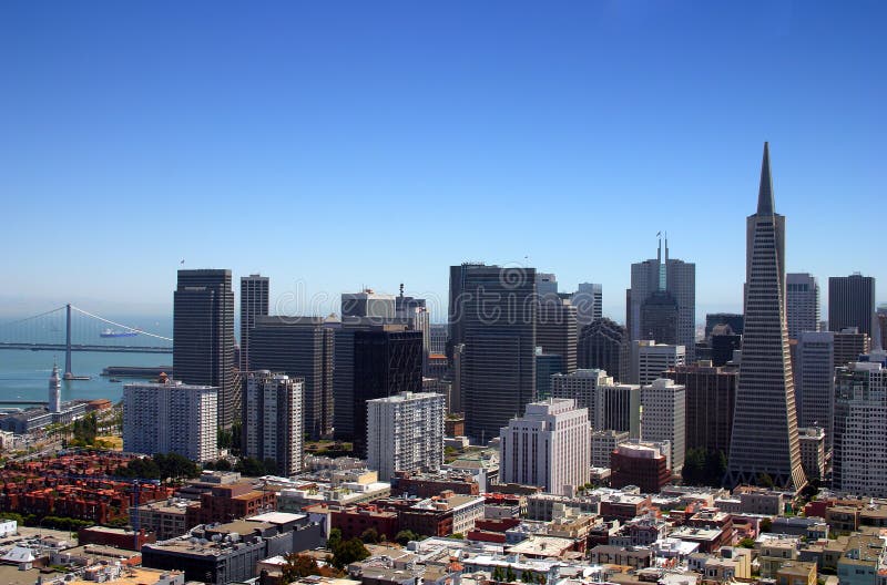 De horizon van San Francisco stock afbeelding De horizon van San Francisco stock afbeelding