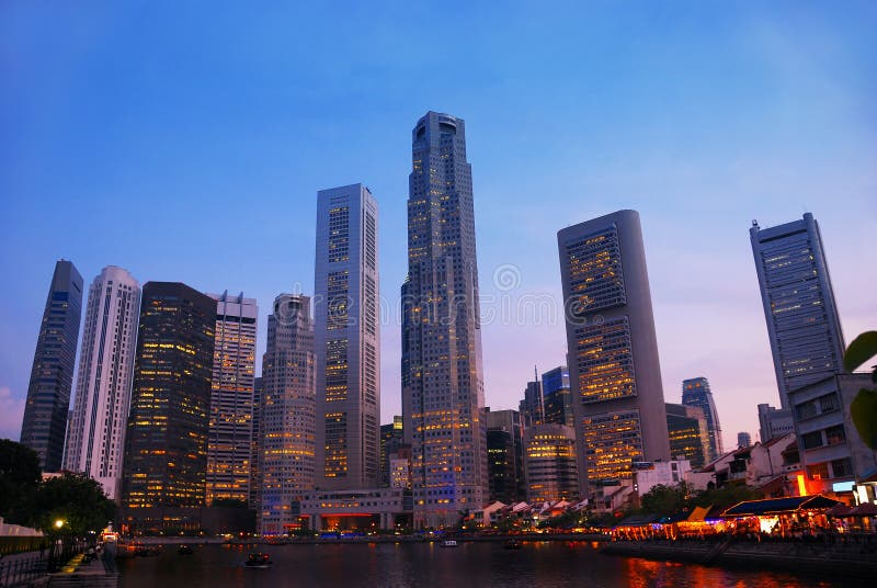 De Horizon van Singapore stock afbeelding De Horizon van Singapore stock afbeelding