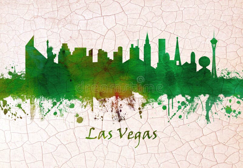 De horizon van Vegas van Las royalty-vrije illustratie De horizon van Vegas van Las royalty-vrije illustratie