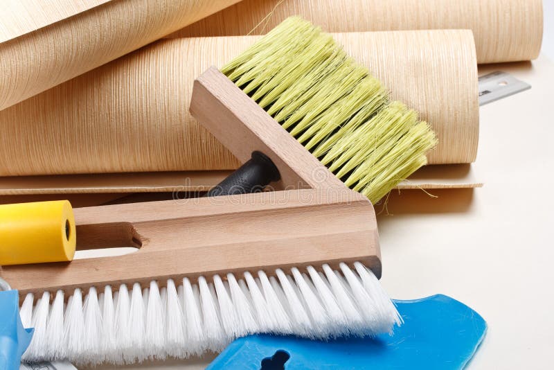De hulpmiddelen van Wallpapering stock afbeelding De hulpmiddelen van Wallpapering stock afbeelding