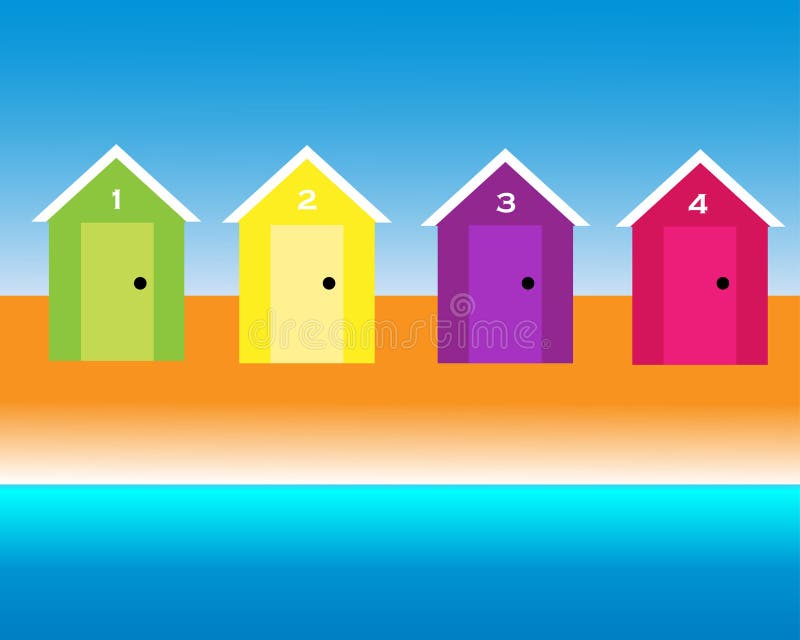 De Hutten van het strand stock illustratie De Hutten van het strand stock illustratie