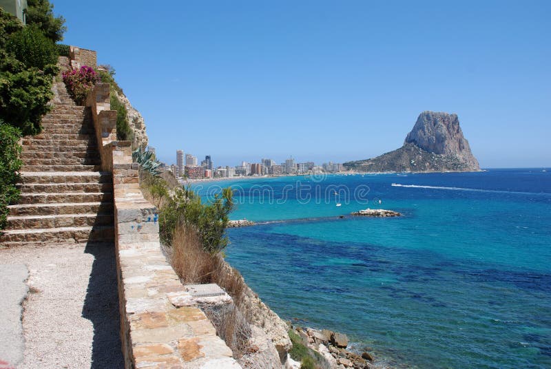 De ifach penon. Ο διάσημος penon de ifach βράχος Calpe (Κόστα Μπλάνκα)
