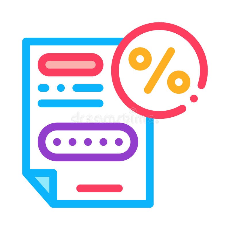De illustratie van het Overzicht van het Overzicht van het Pictogram van het Document van het Percentage van Bonus Vector stock illustratie De illustratie van het Overzicht van het Overzicht van het Pictogram van het Document van het Percentage van Bonus Vector stock illustratie