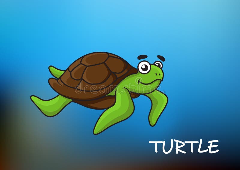 De illustratie van het zeeschildpadkarakter royalty-vrije illustratie De illustratie van het zeeschildpadkarakter royalty-vrije illustratie
