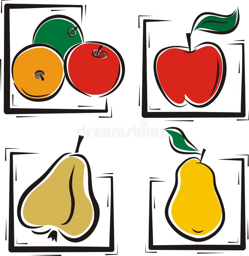 Fruitillustratieserie royalty-vrije illustratie
