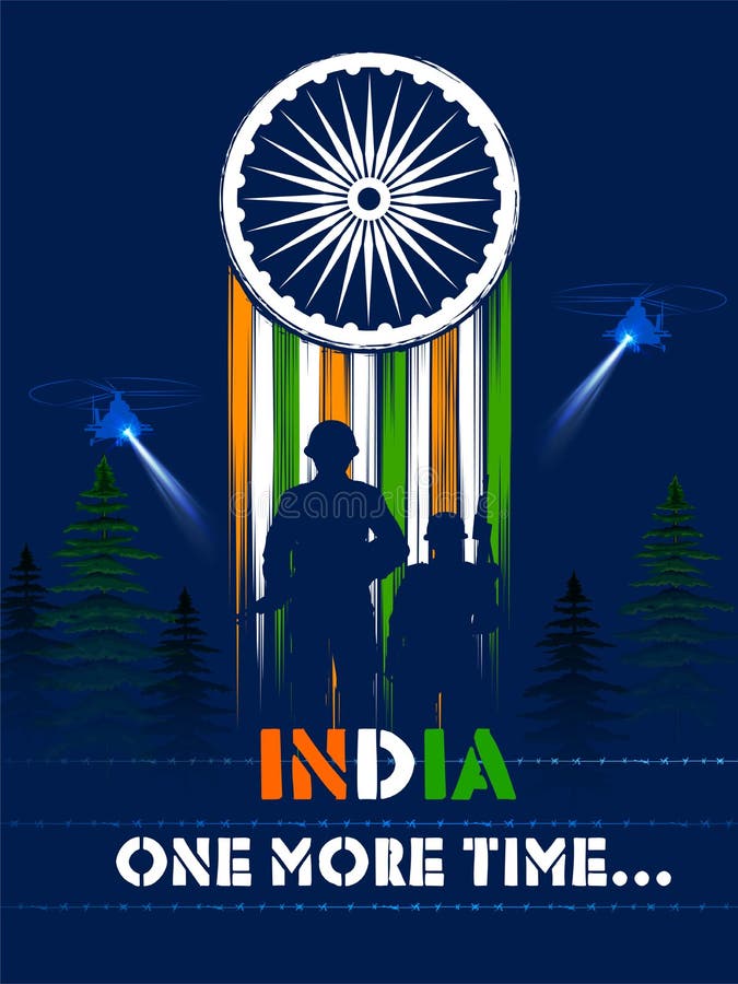 De Indische held van de Leger soilder natie op Trots van de achtergrond van India stock illustratie De Indische held van de Leger soilder natie op Trots van de achtergrond van India stock illustratie