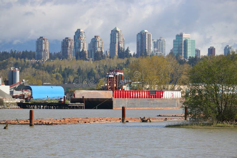 De industrie en Burnaby, Brits Colombia, Canada stock fotografie De industrie en Burnaby, Brits Colombia, Canada stock fotografie