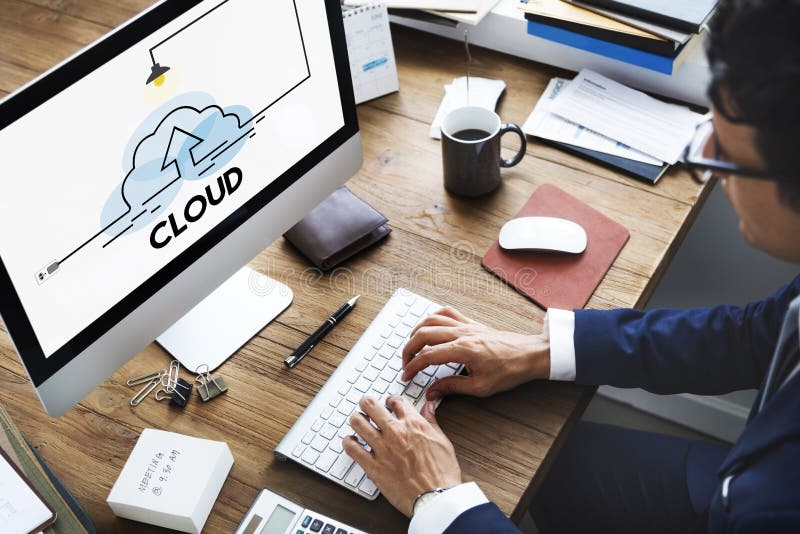 De Informatiebeveiliging van de wolkenopslag royalty-vrije stock afbeelding De Informatiebeveiliging van de wolkenopslag royalty-vrije stock afbeelding