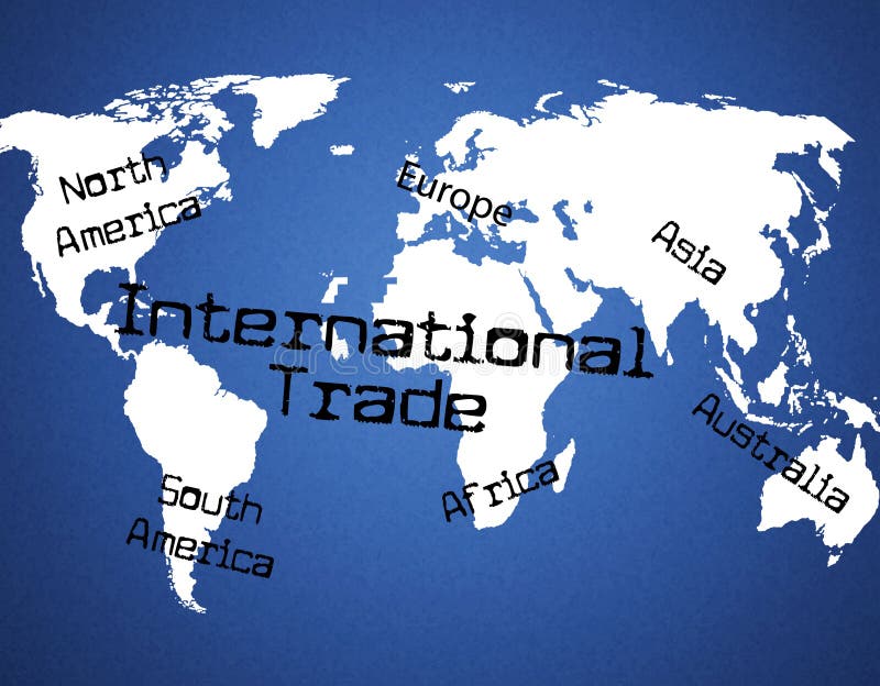 De internationale Handel wijst op over The Globe en Commercieel vector illustratie De internationale Handel wijst op over The Globe en Commercieel vector illustratie