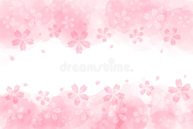 De Japanse samenvatting van de kersenbloesem op roze waterverfachtergrond stock illustratie De Japanse samenvatting van de kersenbloesem op roze waterverfachtergrond stock illustratie
