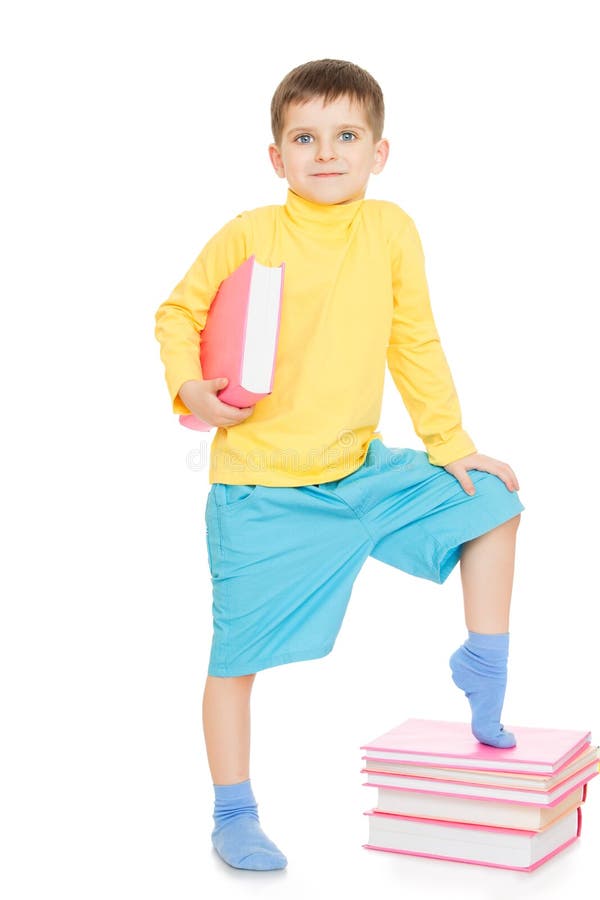 De jongen gaat naar School stock foto De jongen gaat naar School stock foto