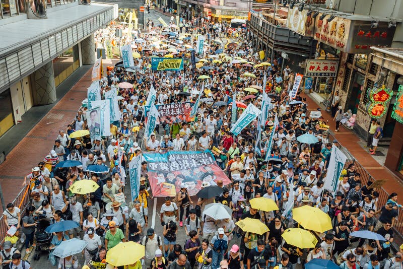 1º de julho protesto em Hong Kong