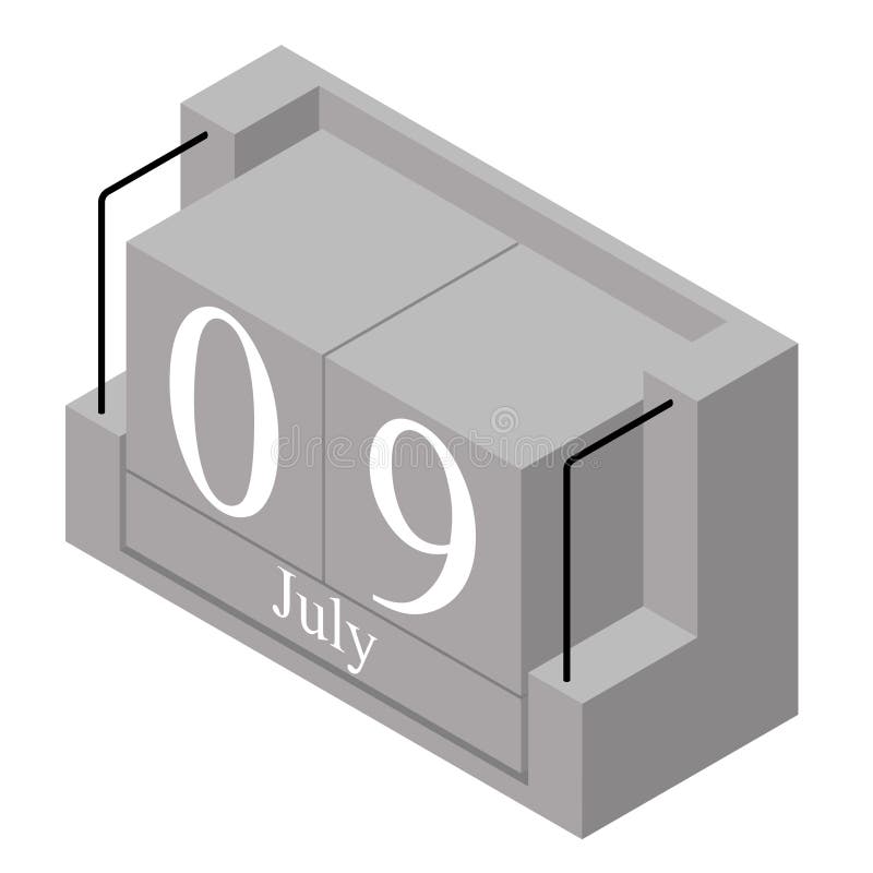 9 de julio fecha en un calendario del solo d?a Fecha gris 9 del calendario de bloque de madera actual y mes mayo aislado en el fo libre illustration 9 de julio fecha en un calendario del solo d?a Fecha gris 9 del calendario de bloque de madera actual y mes mayo aislado en el fo libre illustration