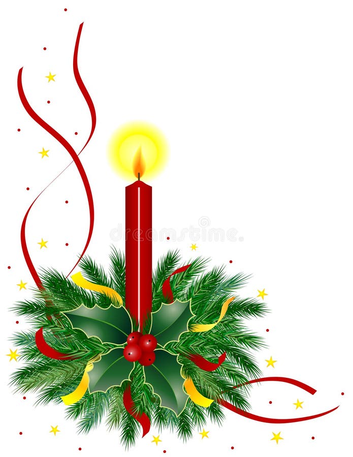 De kaars van Kerstmis royalty-vrije illustratie De kaars van Kerstmis royalty-vrije illustratie