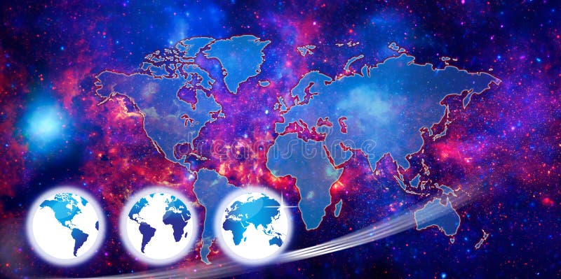 De kaart of de bol van de wereld vector illustratie De kaart of de bol van de wereld vector illustratie