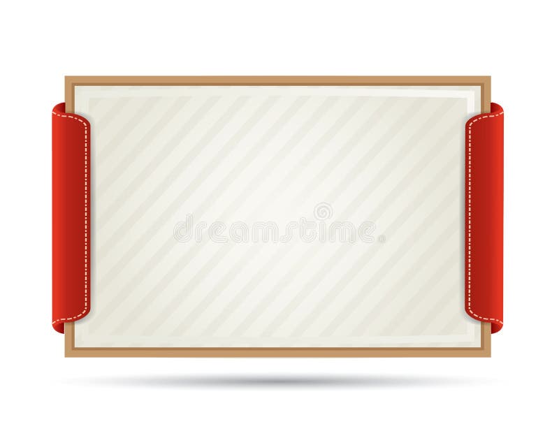 De kaart/het diploma van het document in houten frame stock illustratie De kaart/het diploma van het document in houten frame stock illustratie