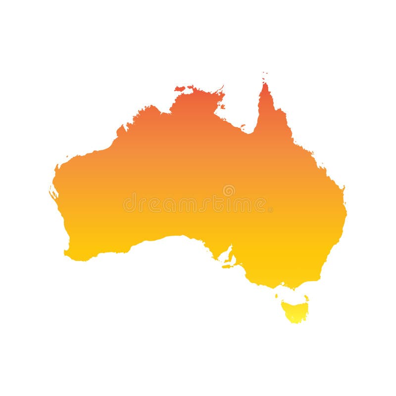De kaart van Australië Kleurrijke oranje vectorillustratie vector illustratie De kaart van Australië Kleurrijke oranje vectorillustratie vector illustratie