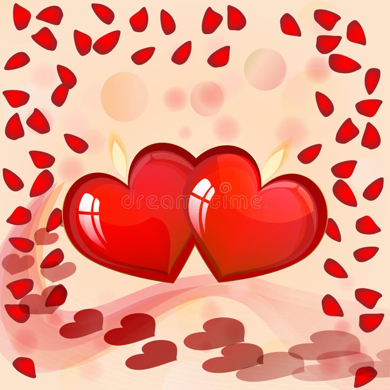 Valentijnskaart stock illustratie