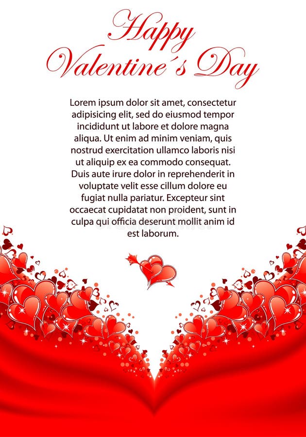 De Kaart van de Groet van de Dag van valentijnskaarten vector illustratie De Kaart van de Groet van de Dag van valentijnskaarten vector illustratie
