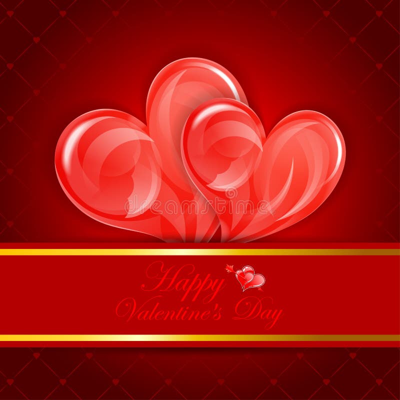 De Kaart van de Groet van de Dag van valentijnskaarten royalty-vrije illustratie De Kaart van de Groet van de Dag van valentijnskaarten royalty-vrije illustratie