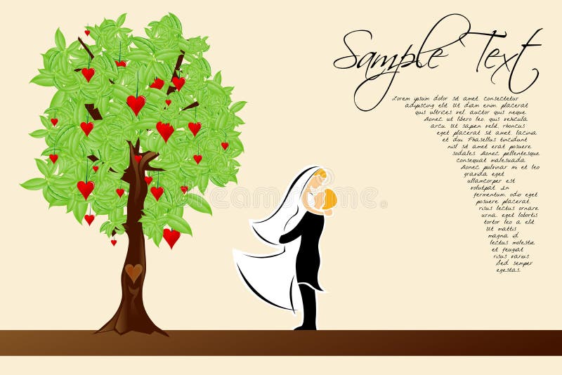 De kaart van de valentijnskaart stock illustratie De kaart van de valentijnskaart stock illustratie