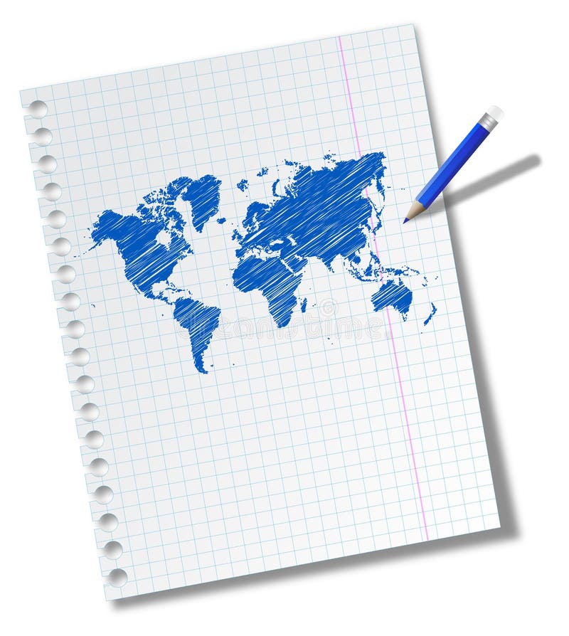 De Kaart van de wereld vector illustratie De Kaart van de wereld vector illustratie