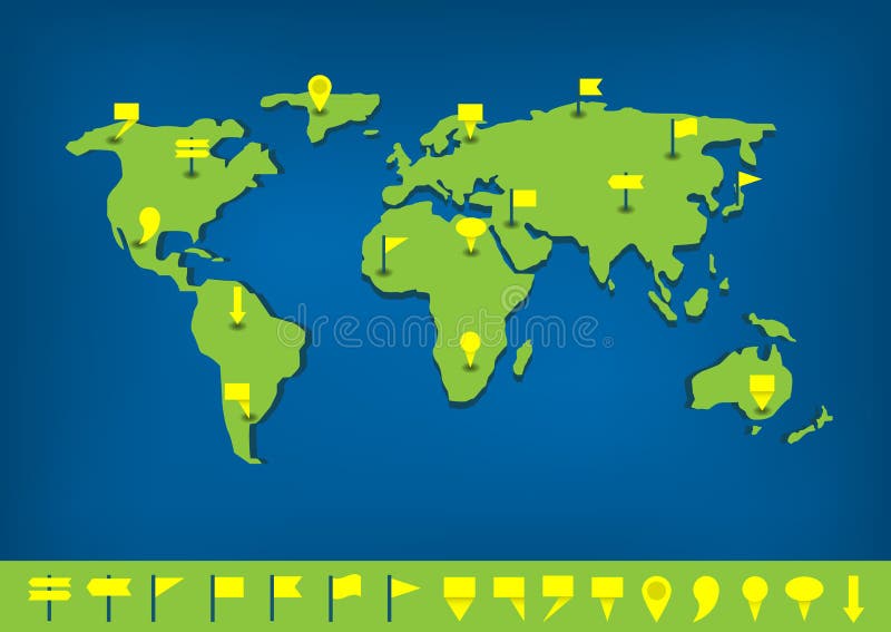 De kaart van de wereld stock illustratie De kaart van de wereld stock illustratie