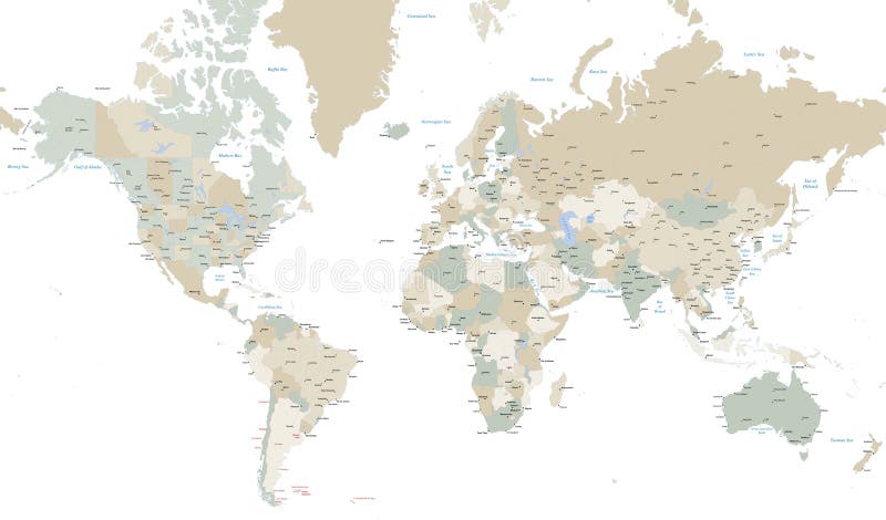 De kaart van de wereld