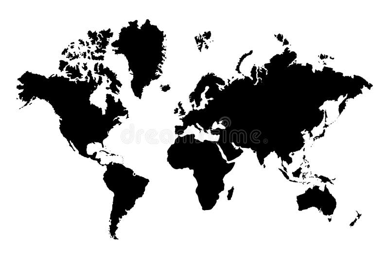 De kaart van de wereld