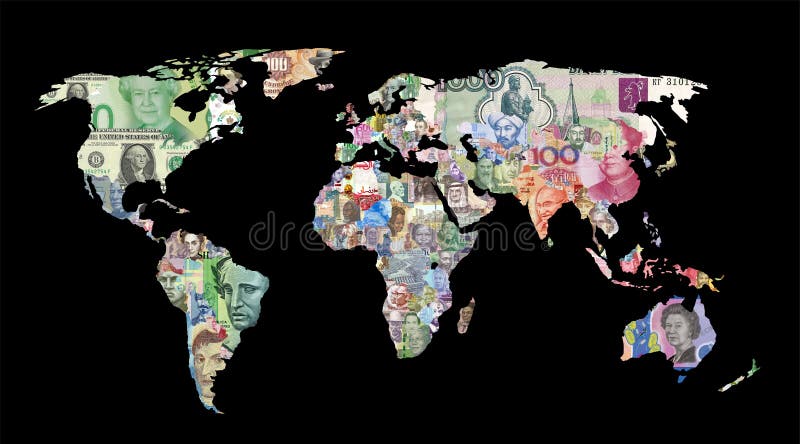 de kaart van de wereldmunt stock fotografie de kaart van de wereldmunt stock fotografie