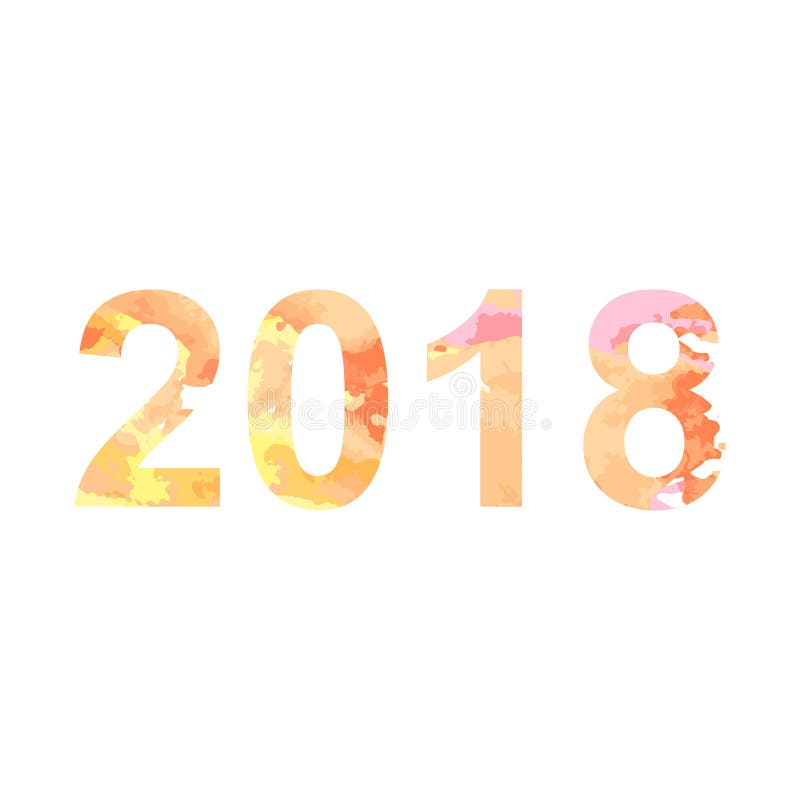 De kaart van de gelukwens Gelukkig nieuw jaar 2018 Hondsnuit stock illustratie De kaart van de gelukwens Gelukkig nieuw jaar 2018 Hondsnuit stock illustratie