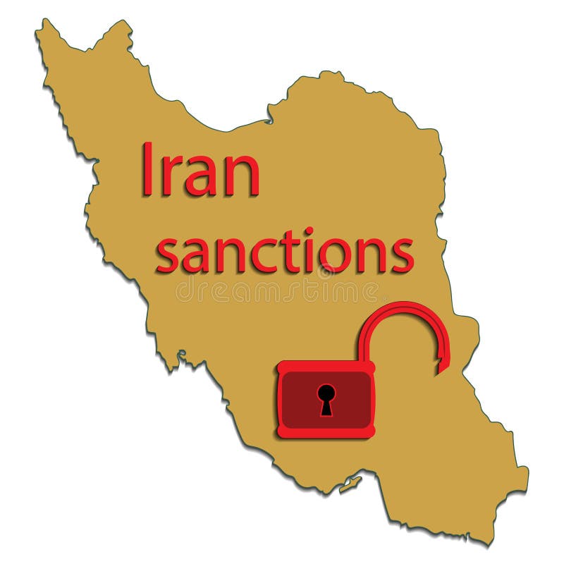 De kaart van Iran