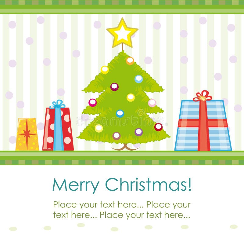 De kaart van Kerstmis vector illustratie De kaart van Kerstmis vector illustratie