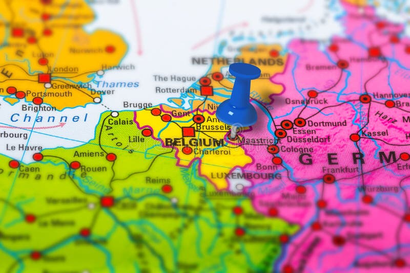 De kaart van Maastricht België stock afbeelding De kaart van Maastricht België stock afbeelding