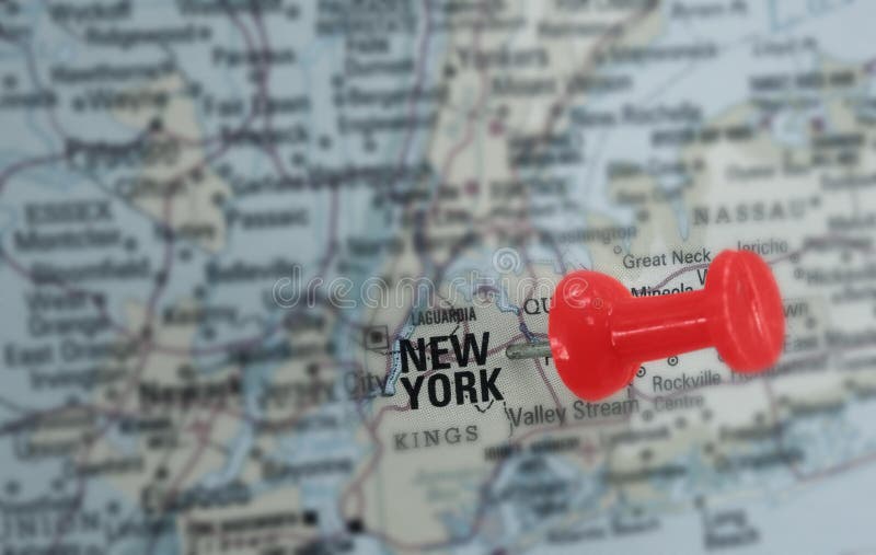 De kaart van New York stock afbeelding De kaart van New York stock afbeelding