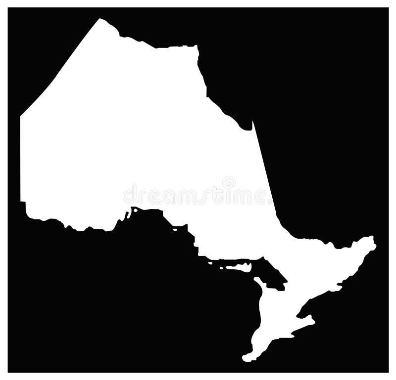 De kaart van Ontario - provincie in east-central Canada wordt gevestigd dat stock illustratie De kaart van Ontario - provincie in east-central Canada wordt gevestigd dat stock illustratie