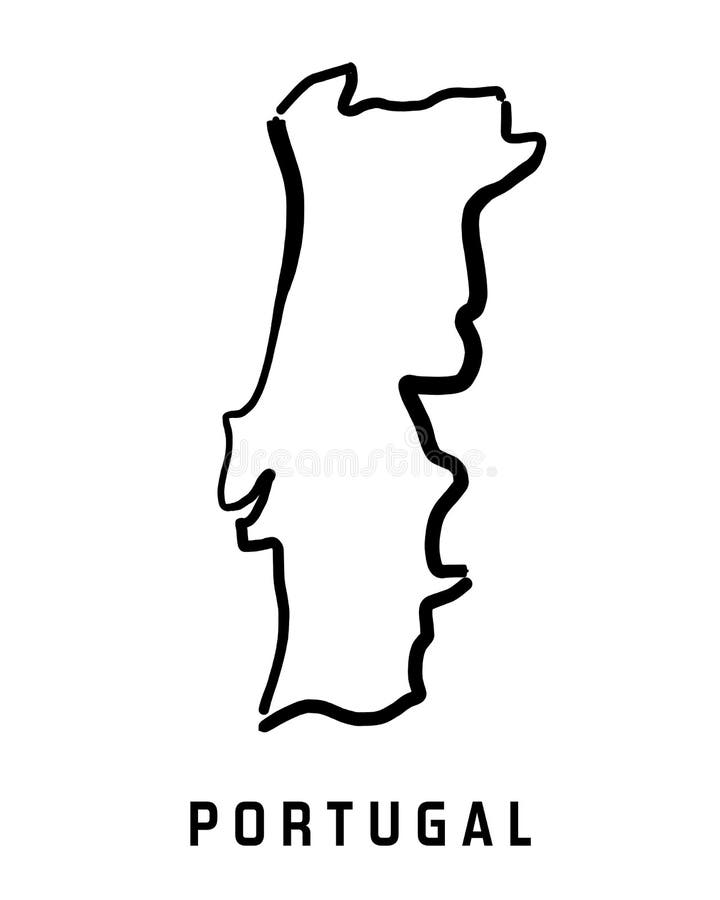 De kaart van Portugal vector illustratie De kaart van Portugal vector illustratie