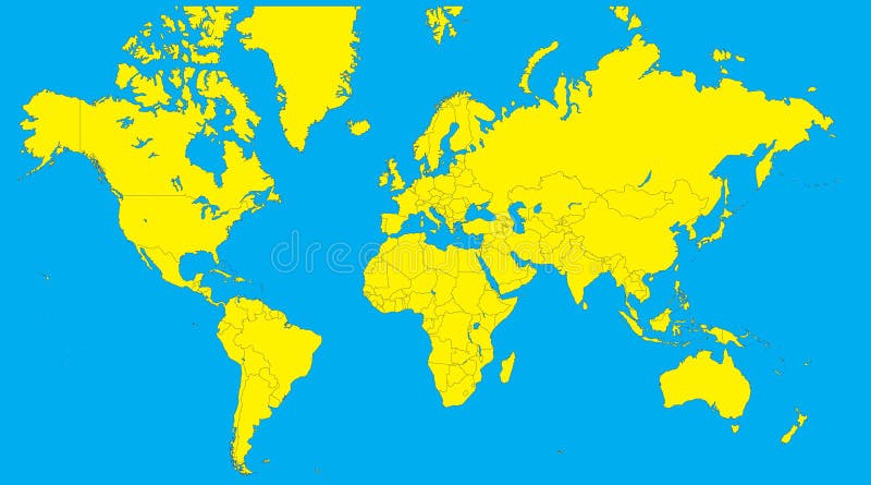De kaart vectorillustratie van de wereld royalty-vrije illustratie De kaart vectorillustratie van de wereld royalty-vrije illustratie